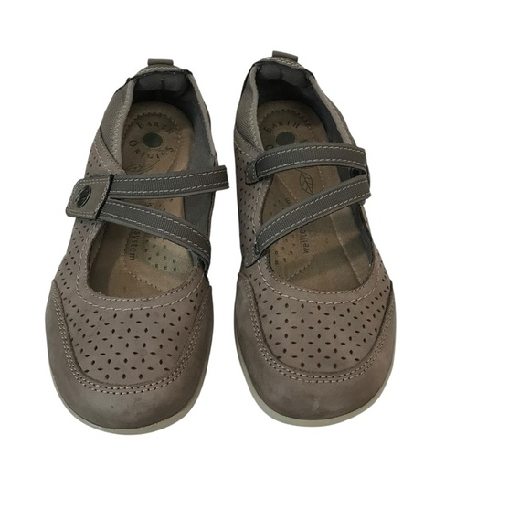 Earth Origins Shoes Womens 8 Taupe Mary Jane Flats Tiffany Comfort Leather - Picture 5 of 6